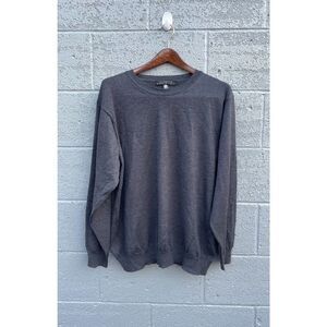 Fiesole Sweater Mens sz XL Gray crew neck new wool long sleeve pullover flaws